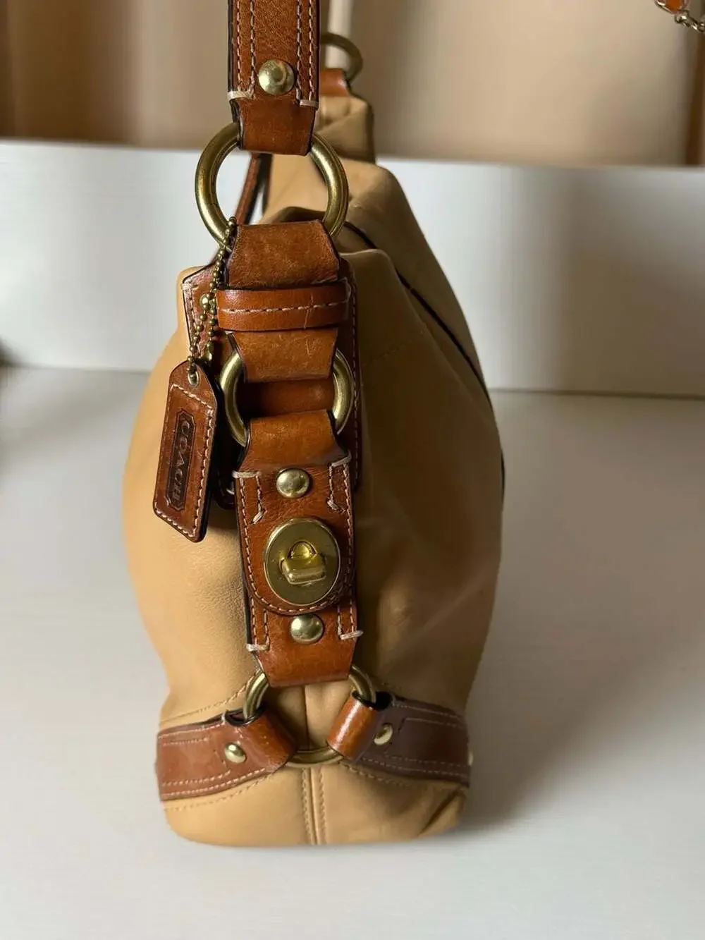 COACH (2006) Vintage Carly Large Slouchy Hobo Bag Leather Shoulder Purse Y2K